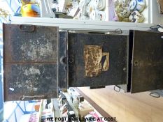 A metal deed/document box marked S.