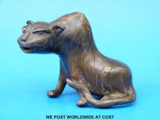A bronze model of a hyena (possibly from an incense burner)