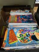 A large collection of Marvel and DC comics from the 1970s/80s to include The Legion of Superheroes,
