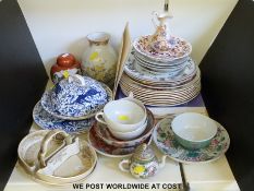 Masons ironstone plates, Amhurst Japan plates,