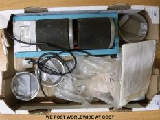 A Lortone 833 rotary gem tumbler and a quantity of loose samples