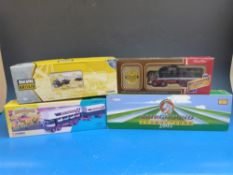 Four Corgi diecast model lorries, Fairground Attractions cc10804, Building Britain 29104,