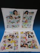 Five Star pop group 1985-1988; four full colour original art pages by Gary,