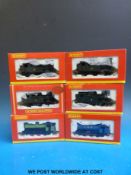 Six Hornby 00 gauge tank locomotives NCB class 194 'Peter' R2327,