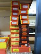 Twenty one Hornby 00 gauge carriages and wagons to include a 75 ton operating breakdown crane R6104,