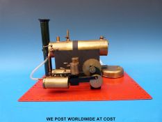 A Bowman models M122 live steam stationary steam engine, with twin cylinders regulator,