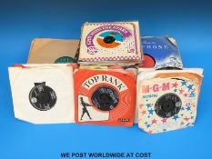 Approximately 40x 7” singles, to include Elvis Presley, Ricky Nelson, The Teddy Bears,
