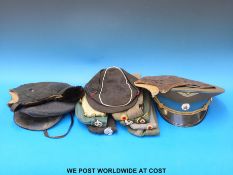 A quantity of military headgear to include RAF, Nazi, Russian etc, some genuine,