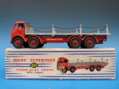 A boxed Dinky Supertoys diecast Foden Flat Truck with chains, no.