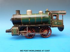 A Bing clockwork 0 gauge tin plate locomotive 2A,