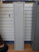 A metal gun cabinet