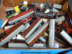 A Hornby Dublo 00 gauge EDL18 tank locomotive together with a large collection of wagons,