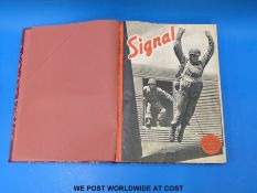 Bound volume of 13 editions of German  propaganda magazines, Signal and Die Wehrmacht,