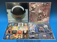 Five Who-related LPs, including: “Tommy: London Symphony Orchestra” (2xLP box set); “Meaty, Beaty,