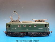 A 1950's 0 gauge JEP SNCF BB-8101 diesel locomotive together with 4761 wagon baggage luxe car,