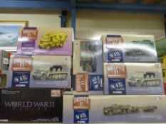 Seven Corgi World War Two Collection diecast model vehicles,