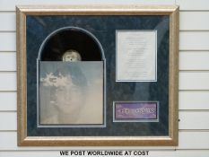An autographed montage of John Lennon's album Imagine.