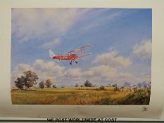Two signed limited edition Tiger Moth prints, one 