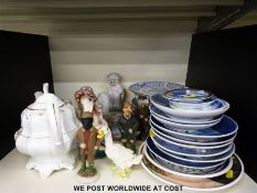 A selection of Royal Copenhagen and Bing and Grondahl plates, other plates from Cyprus,