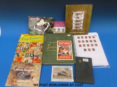 A Swiftsure album, a small stockbook, two sheets of GB 1d Red stamps and sundry items.