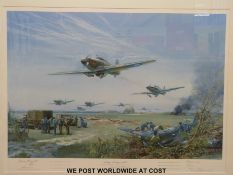 A framed and glazed limited edition 965/1500 Battle of Britain print by Frank Wooton,