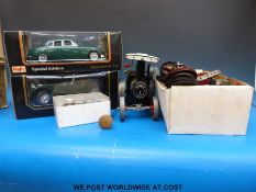 A boxed Mamod steam tractor engine,