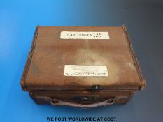 Army and Navy Co-operative Society canvas and leather shotgun cartridge case with original label to