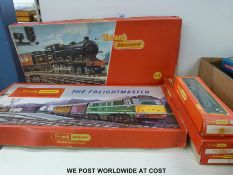 Five Tri-ang Hornby 00 gauge train sets and locomotives RS29, RS51, R356S,