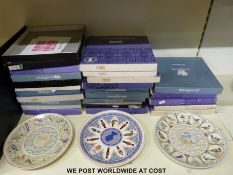 Twenty five Wedgwood calendar plates in original boxes.