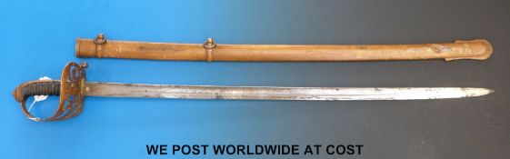 An 1827 pattern Rifles officer's sword and scabbard by Henry Wilkinson of Pall Mall with