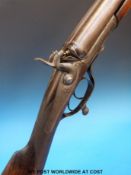 John Rigby & Co. 12 bore side by side shotgun with ornate scrolling engraving, side locks named J.N.