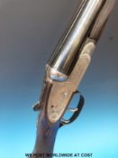 Trulock Brothers 12 bore side by side shotgun with all over ornate engraving of partridge and snipe