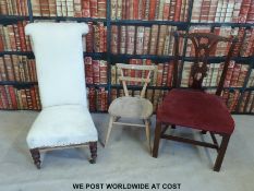 A 19thC prayer chair,