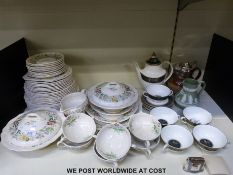 A collection of Royal Doulton 'Stratford' dinner and tea ware, part Carlyle soup cup and saucer set,