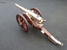 A bronze cannon with 30