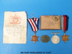 WWII trio including 1939 45 medal,