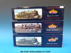 Three Bachmann 00 gauge British Rail locomotives and tenders, standard 4MT 75003 31-106A,