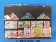 Cape of Good Hope stamps on a stock card including 1d,