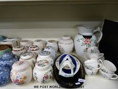 A collection of ceramics including brewery and pub related items, Coalport batwing dish,