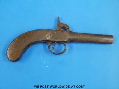 Belgian hammer action pistol,