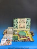 A boxed Black Maria table tennis / skittles game, cigarette cards,