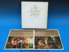 A collection of records in an album entitled 