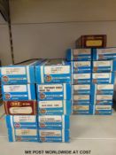 Twenty three Airfix 00 gauge carriages and wagons,