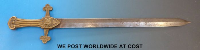 An 1856 pattern drummer's or bugler's sword.