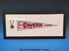 An original 1960's Cavern Club pennant and ID / pass disc,