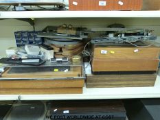 A sundry and large selection of hi-fi parts and equipment to include deck bases, turntables,