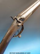 Holland & Holland 16 bore side by side hammer action shotgun with ornate scrolling engraving to the
