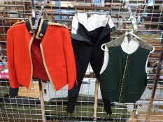 A Worcestershire and Sherwood Foresters officer's mess uniform with badges for the Mercian