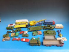 Twenty five Dinky toys and Dinky Supertoys diecast model vehicles to include military models,