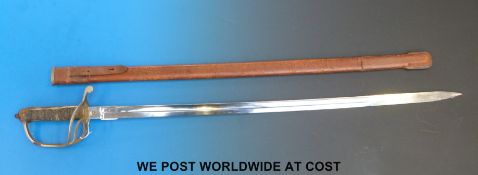 An anonymous 1821 pattern light cavalry / artillery officer's sword with open worked guard,